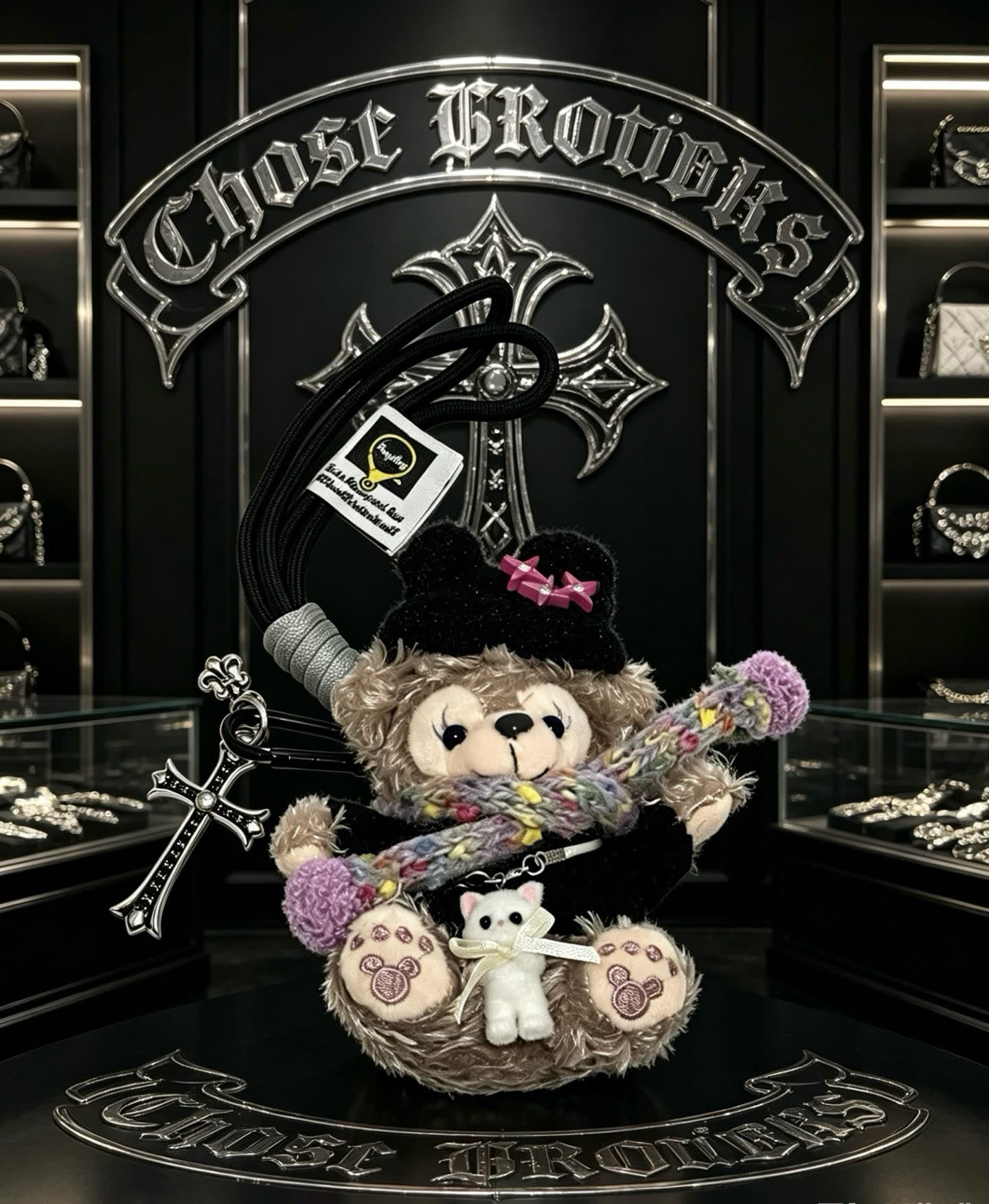 Chrome Hearts Chose Brothers Teddy Bear Keychain